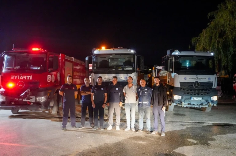 Aydın’daki orman yangınına Eskişehir’den destek