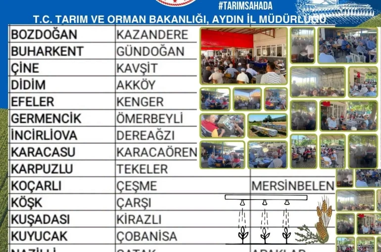 Aydın’ın 17 ilçesinde üreticiler tarım gündemi için buluşacak 
