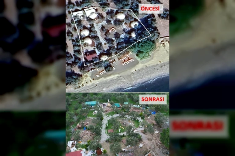 Ayvacık’ta 63 kaçak yapı yıkıldı