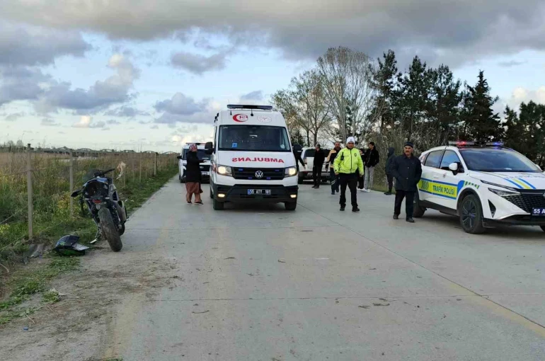 Bafra’da motosiklet kazası: 1 yaralı