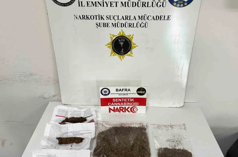 Bafra’da narkotik operasyonu: Uyuşturucu ticareti yaparken yakalandı