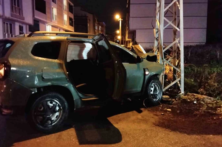 Bafra’da trafik kazası kamerada: 1 yaralı