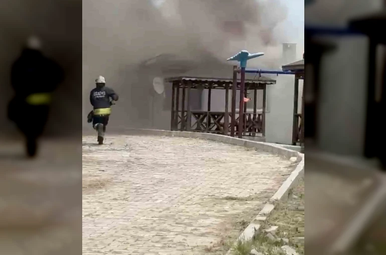 Bağ evinde çıkan yangına itfaiye müdahale etti