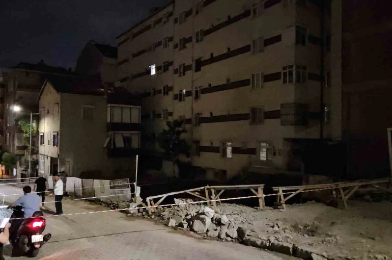 Bahçelievler’de yanında temel kazılan 7 katlı binadan çatlama sesi gelince tahliye edildi