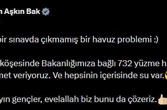 Bakan Bak’tan Marmaris Belediyesindeki havuz sorununa tepki