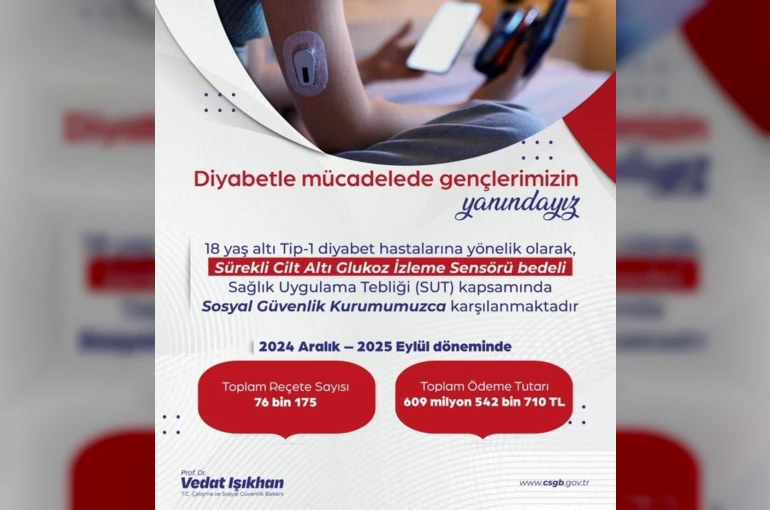 Bakan Işıkhan: "SGK’nın 18 yaş altındaki Tip 1 diyabet hastalarının 76 binden fazla reçetesini karşıladık"