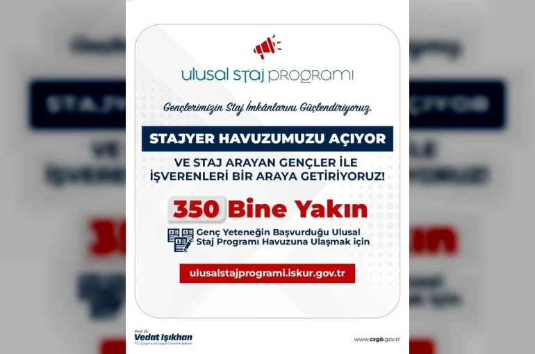 Bakan Işıkhan: "Ulusal Staj Programı’na bugüne kadar yaklaşık 350 bin başvuru yapıldı"
