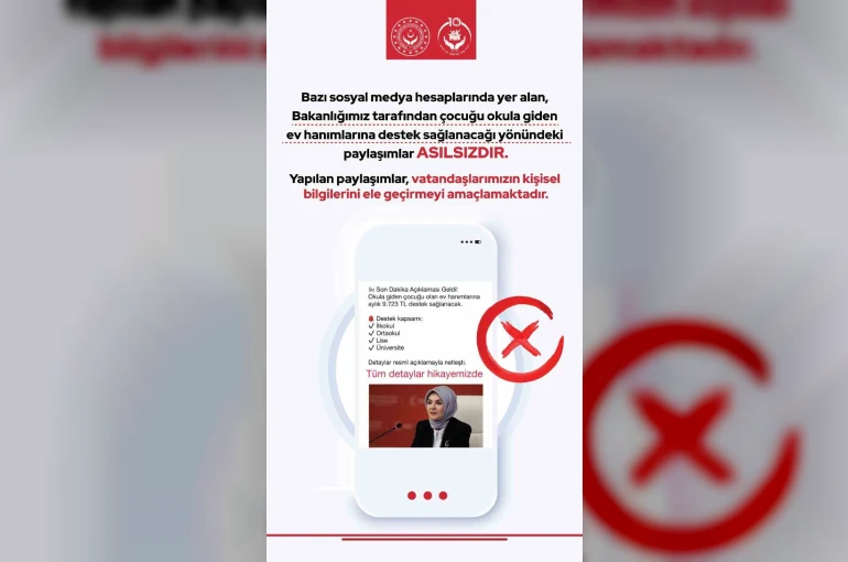 Bakanlıktan ‘sahte yardım’ paylaşımlarına karşı uyarı