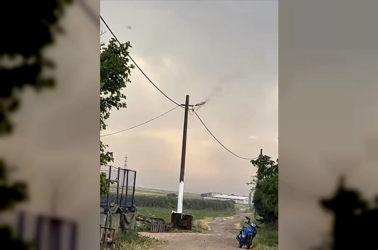 Bandırma’da elektrik hattında korku dolu anlar