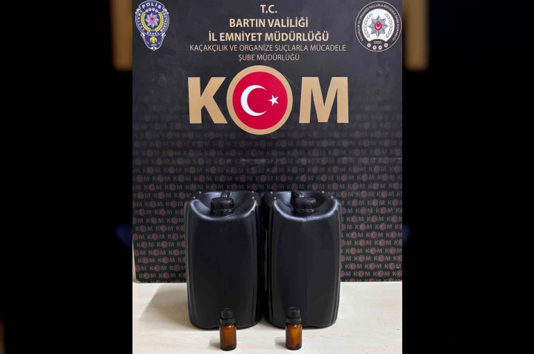 Bartın’da 10 litre etil alkol ele geçirildi