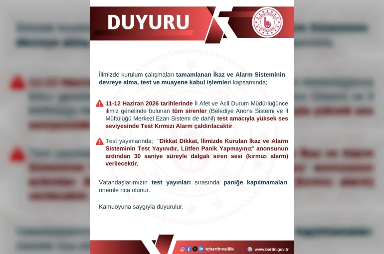 Bartın’da afetler için ikaz ve alarm sistemi kuruldu