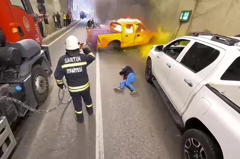 Bartın’da tünel içerisinde gerçeği aratmayan tatbikat