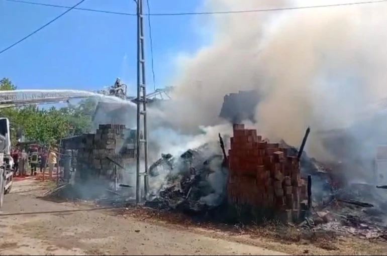 Bartın’da yangında bir ev ve ahır kül oldu