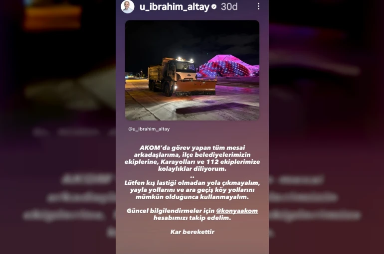 Başkan Altay'dan AKOM'a teşekkür mesajı