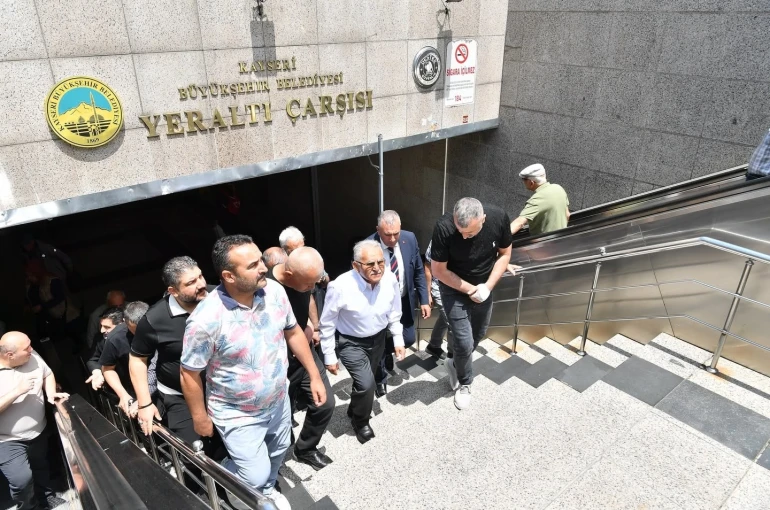 Başkan Büyükkılıç’tan Yeraltı Çarşısı’na ziyaret