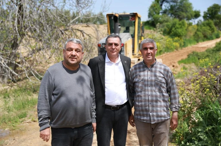 Başkan Şimşek ova yolu çalışmalarını sahada inceledi