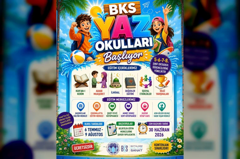Battalgazi Belediyesi yaz okulu kayıtları başladı