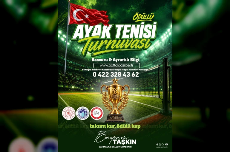 Battalgazi’de ayak tenisi turnuvası