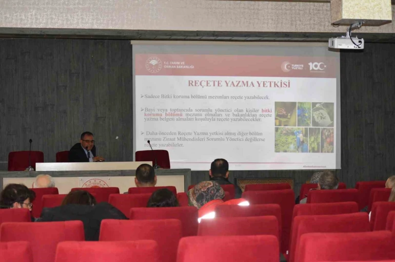 Bayburt’ta B-REÇETE ile bitki koruma ürünlerinin reçeteli satışı anlatıldı