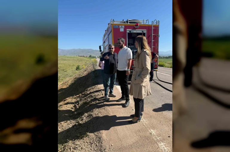 Bayburt’ta yakıt yüklü tankerin devrildiği bölgede çevresel inceleme yapıldı