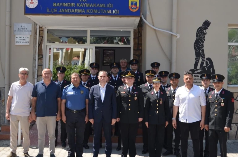 Bayındır Kaymakamı Mete’den Jandarma’ya kuruluş yıl dönümü ziyareti