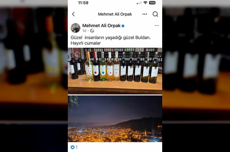 Belediye başkanından alkollü cuma paylaşımı