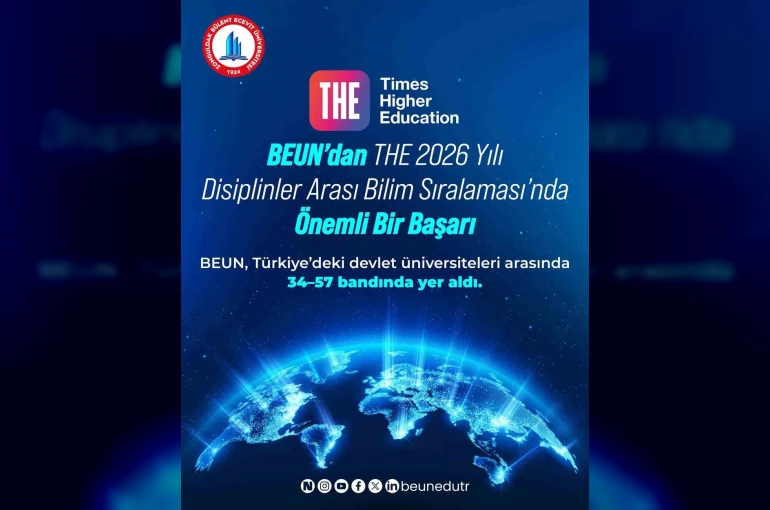 BEUN’dan THE 2026 Yılı Disiplinler Arası Bilim Sıralaması’nda Önemli Bir Başarı 