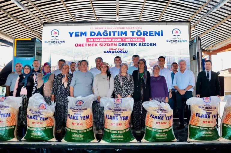 Beyağaçlı 374 üreticiye yem desteği sağlandı
