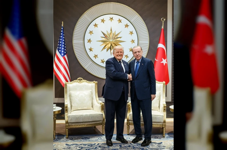 Beyaz Saray, Trump ile Cumhurbaşkanı Erdoğan’ın fotoğrafını paylaştı