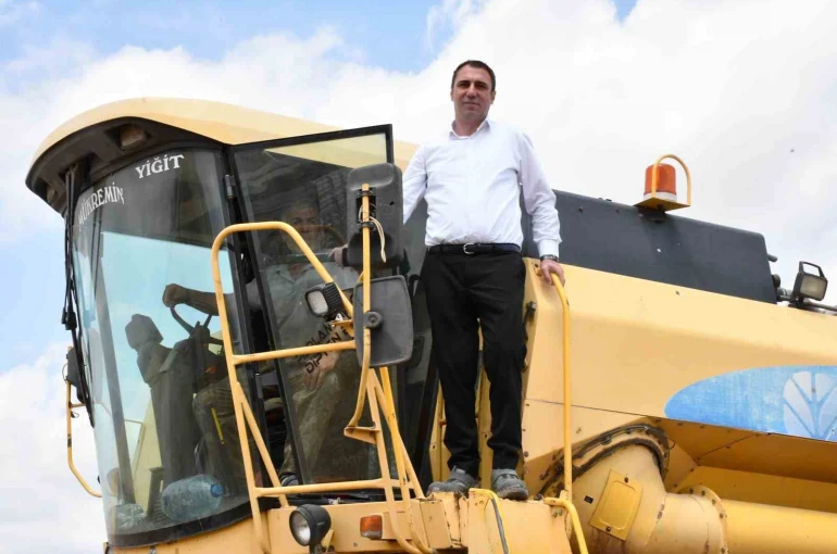 Beylikova Belediyesi hububat hasadına başladı
