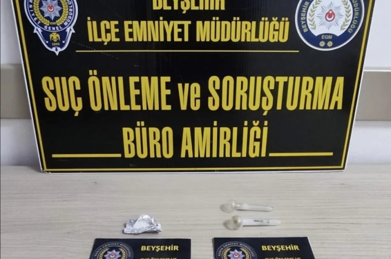Beyşehir’de uyuşturucu ve aranan şahıs operasyonları