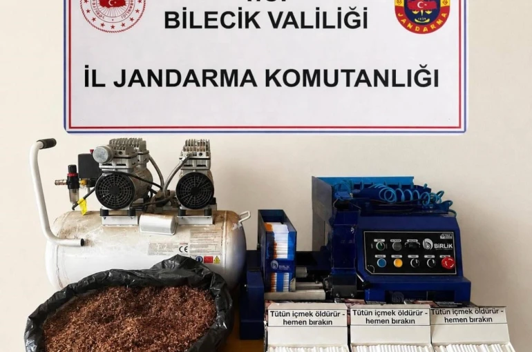 Bilecik’te 5 ayrı adreste yapılan baskında 3 bin 200 kaçak makaron ele geçirildi