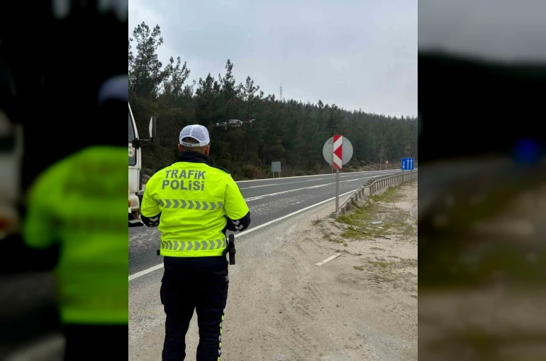 Bilecik’te drone destekli trafik denetimi