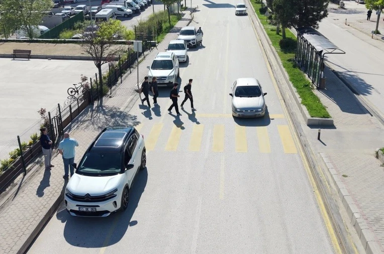 Bilecik’te drone destekli trafik denetimi