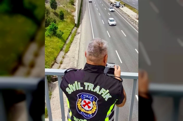 Bilecik’te drone destekli trafik denetimi