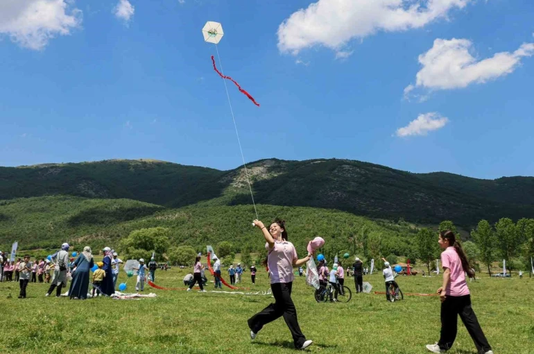 Bilecik’te gökyüzü uçurtmalarla renklendi