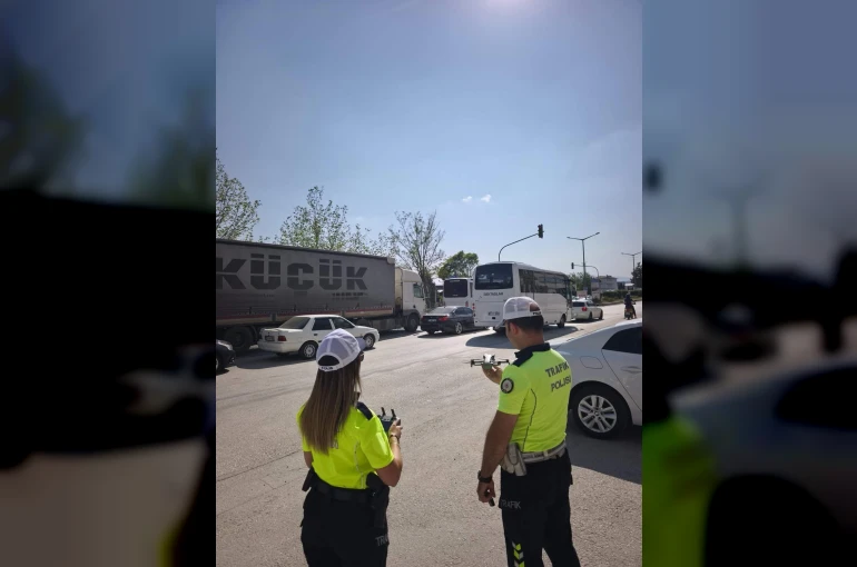 Bilecik’te trafik denetimine drone desteği