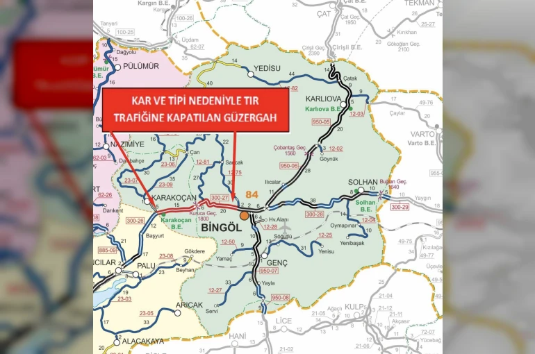 Bingöl-Elazığ karakolu tır trafiğine kapatıldı
