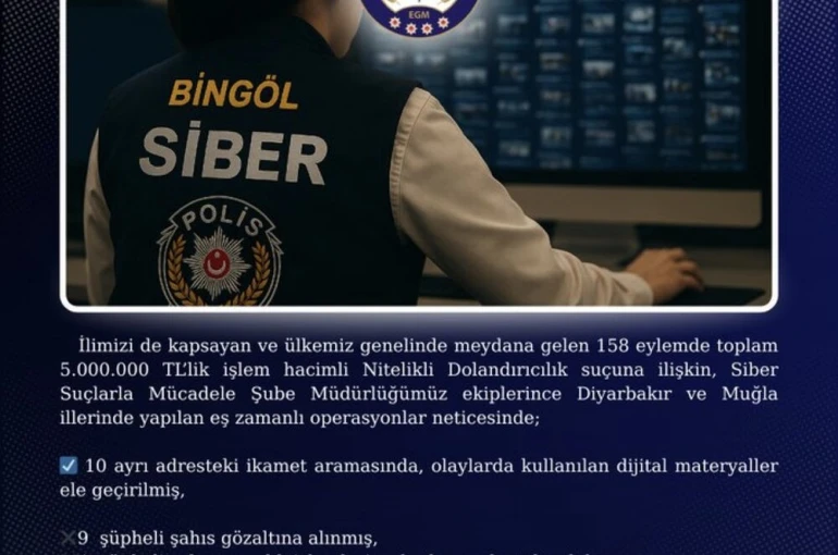 Bingöl merkezli 3 ilde dolandırıcılık operasyonu: 4 tutuklama 