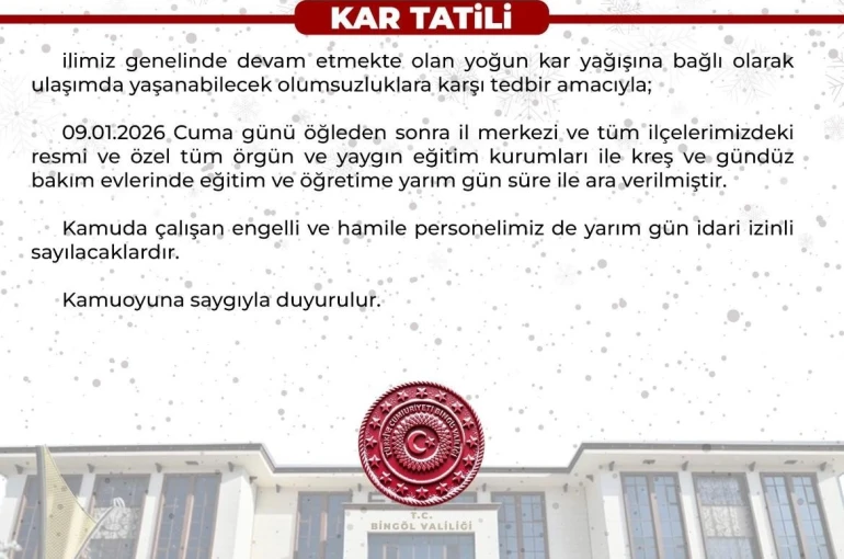 Bingöl’de eğitime ara