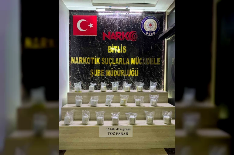 Bitlis’te yakıt deposuna gizlenen 15 kilo esrar ele geçirildi