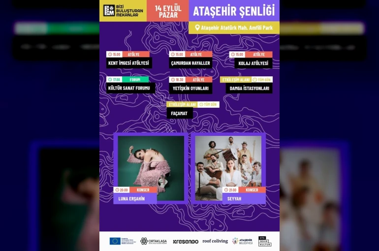 "Bizi Buluşturan Mekanlar Şenliği" 14 Eylül’de Ataşehir’de düzenlenecek