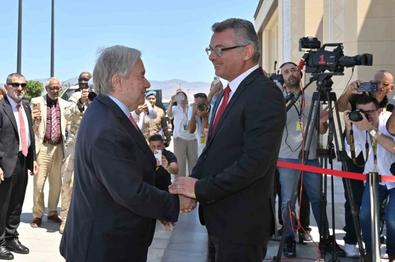 BM Genel Sekreteri Guterres, KKTC Cumhurbaşkanı Erhürman ile görüştü