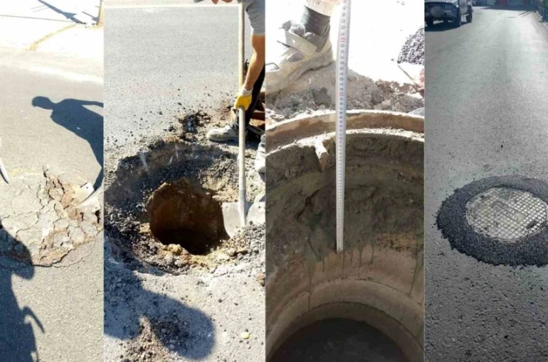 Bodrum’da yol altında kalan bacalar yükseltiliyor