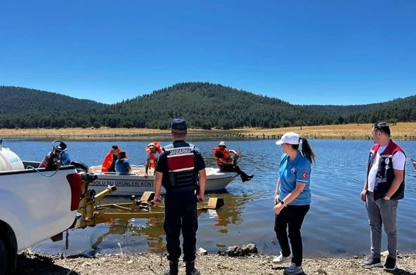 Bolu’da 500 metre kaçak ağ ele geçirildi