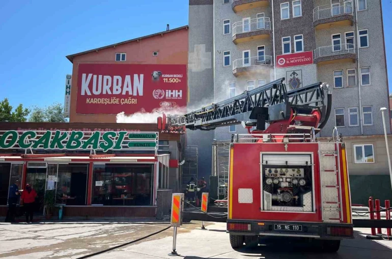 Burdur’da baca yangını