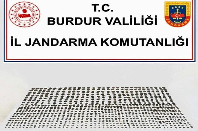 Burdur’da bin 3 adet sikke ele geçirildi