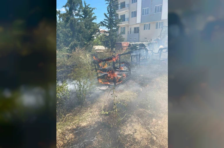 Burdur’da çıkan ot yangınında 2 dönümlük alan zarar gördü