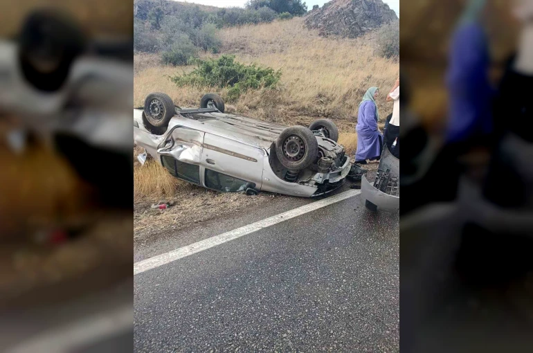 Burdur’da otomobil takla attı: 4 yaralı 