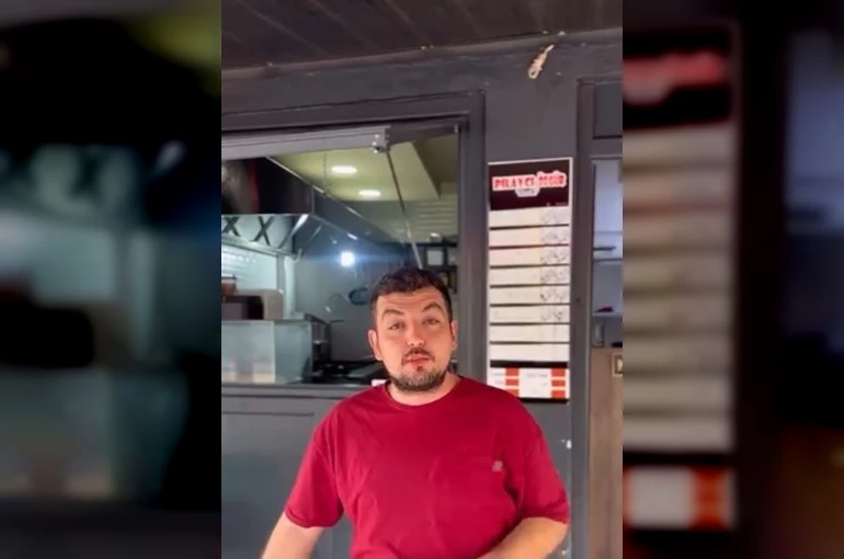 Bursa’da pilavcıya giren hırsız tatlı yedi, işyeri sahibi çağrı yaptı